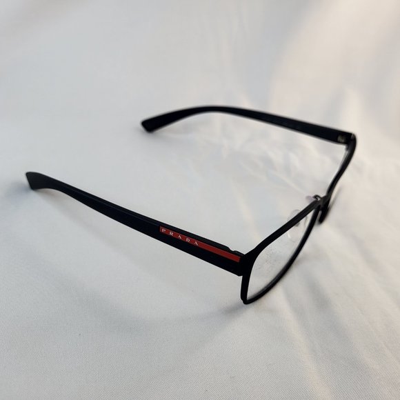 Prada Linea Rossa PS 50GV Rx-able Men's Eyeglasses Black Rubber Made in Italy - Picture 2 of 7